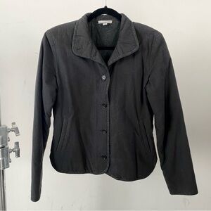 James Perse standard women's charcoal gray brushed cotton jacket sz 2 / medium